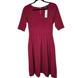 41 Hawthorn M Maddy Ponte Fit Flare Dress A Line Pleated Office Career Cocktail